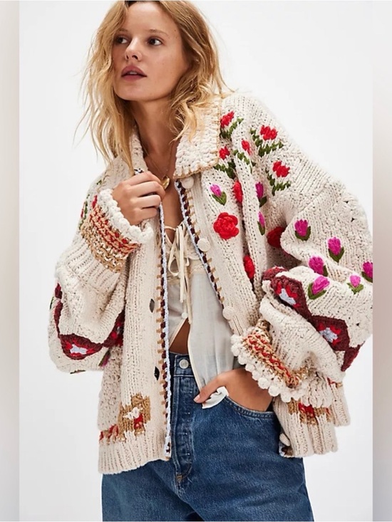Free People Sweaters - NWT Free People Rosebud Cardigan, size large